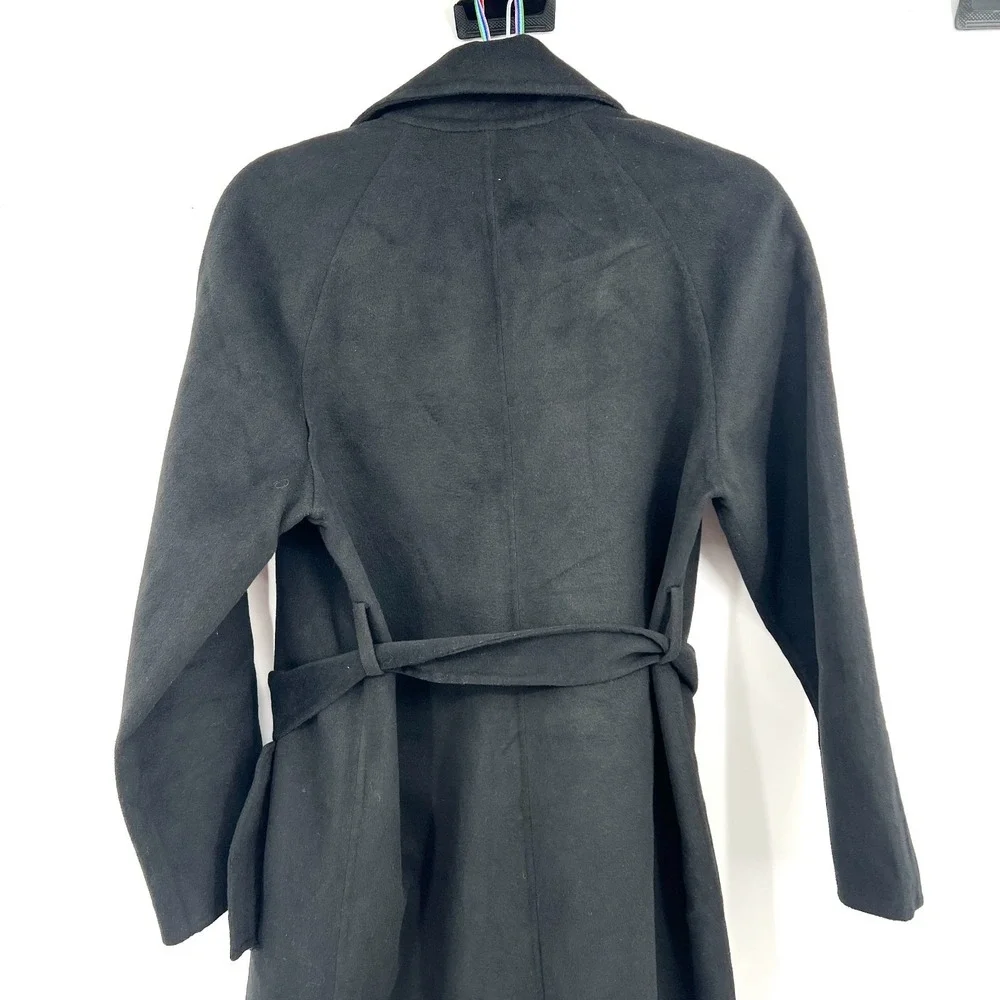 NWT A New Day black felt trench coat jacket Fall BTS jacket minimalist XS
